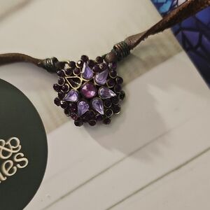 Purple Gemstone Pendant Necklace